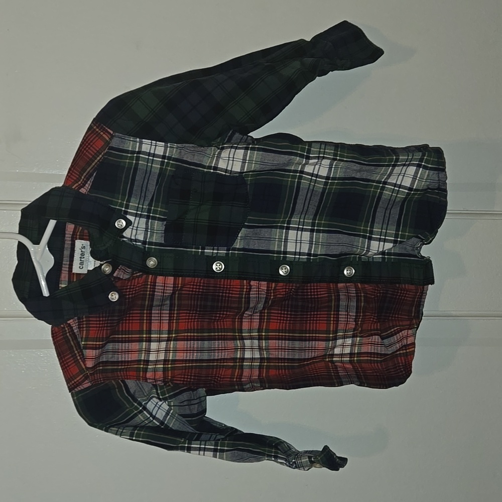 NWOT Carter's Festive Plaid Shirt